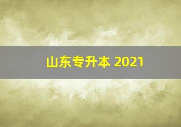 山东专升本 2021